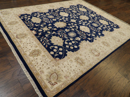 Agra Chobie Antique Wash 8'0" x 10'1" Hand knotted Wool Rug - w997