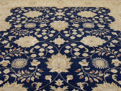 Agra Chobie Antique Wash 8'0" x 10'1" Hand knotted Wool Rug - w997
