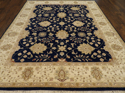 Agra Chobie Antique Wash 8'0" x 10'1" Hand knotted Wool Rug - w997